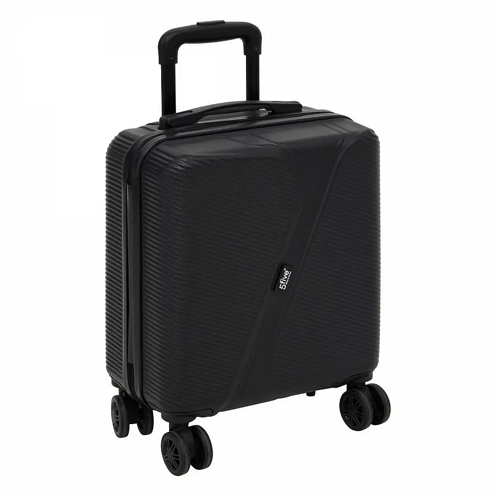 5FIVE Simply smart Ανθεκτική Βαλίτσα Καμπίνας ABS με 8 Ρόδες, 36 x 20 x 45 cm Black 213501