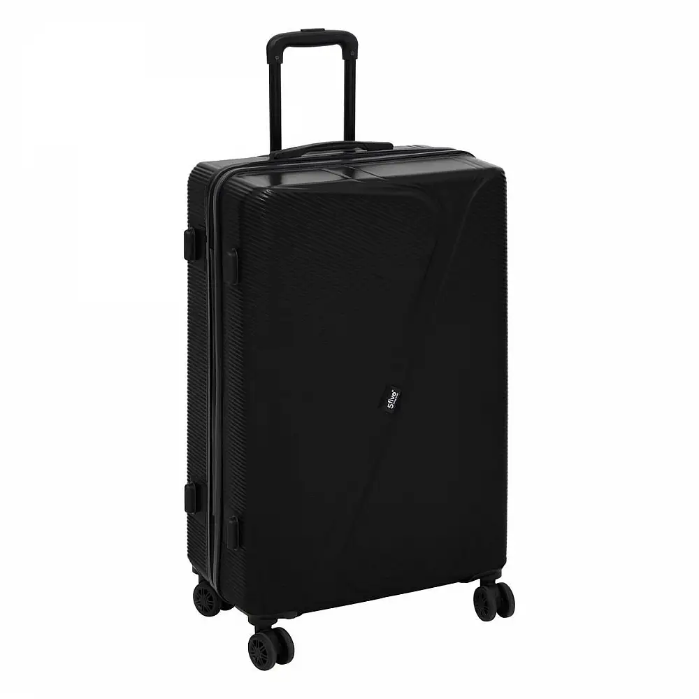 5FIVE Simply smart Σετ 3 τμχ Ανθεκτικές Βαλίτσες Ταξιδίου ABS με 8 Ρόδες Black 213500