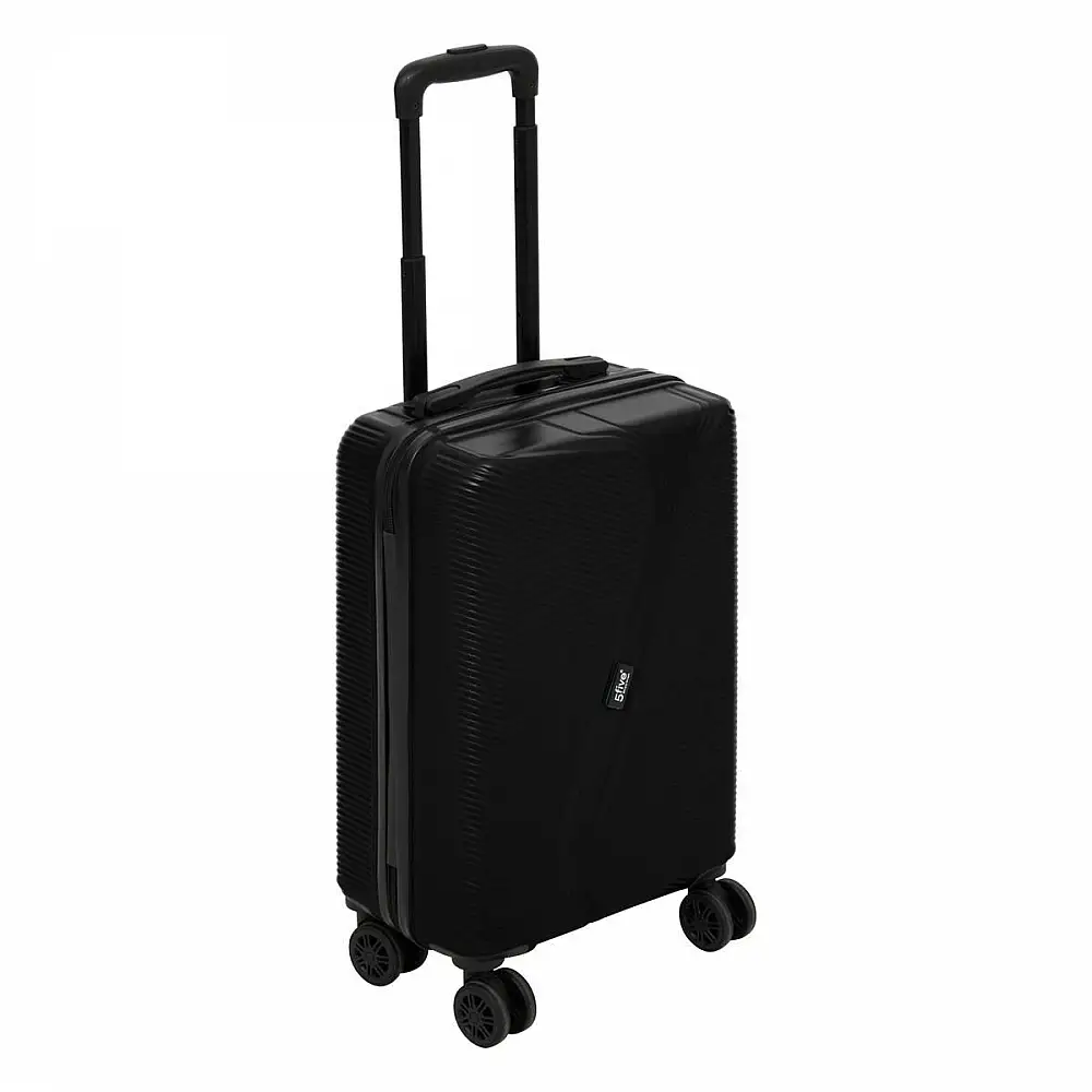 5FIVE Simply smart Σετ 3 τμχ Ανθεκτικές Βαλίτσες Ταξιδίου ABS με 8 Ρόδες Black 213500