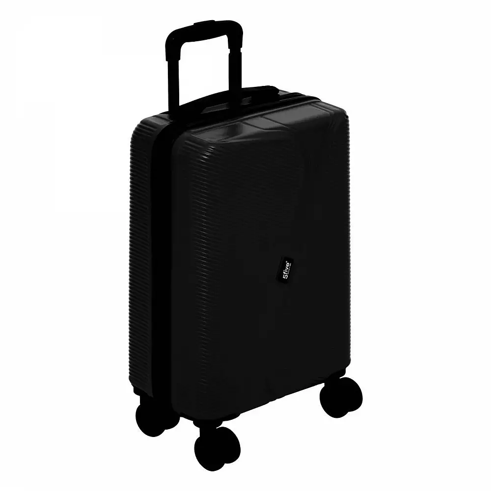 5FIVE Simply smart Σετ 3 τμχ Ανθεκτικές Βαλίτσες Ταξιδίου ABS με 8 Ρόδες Black 213500