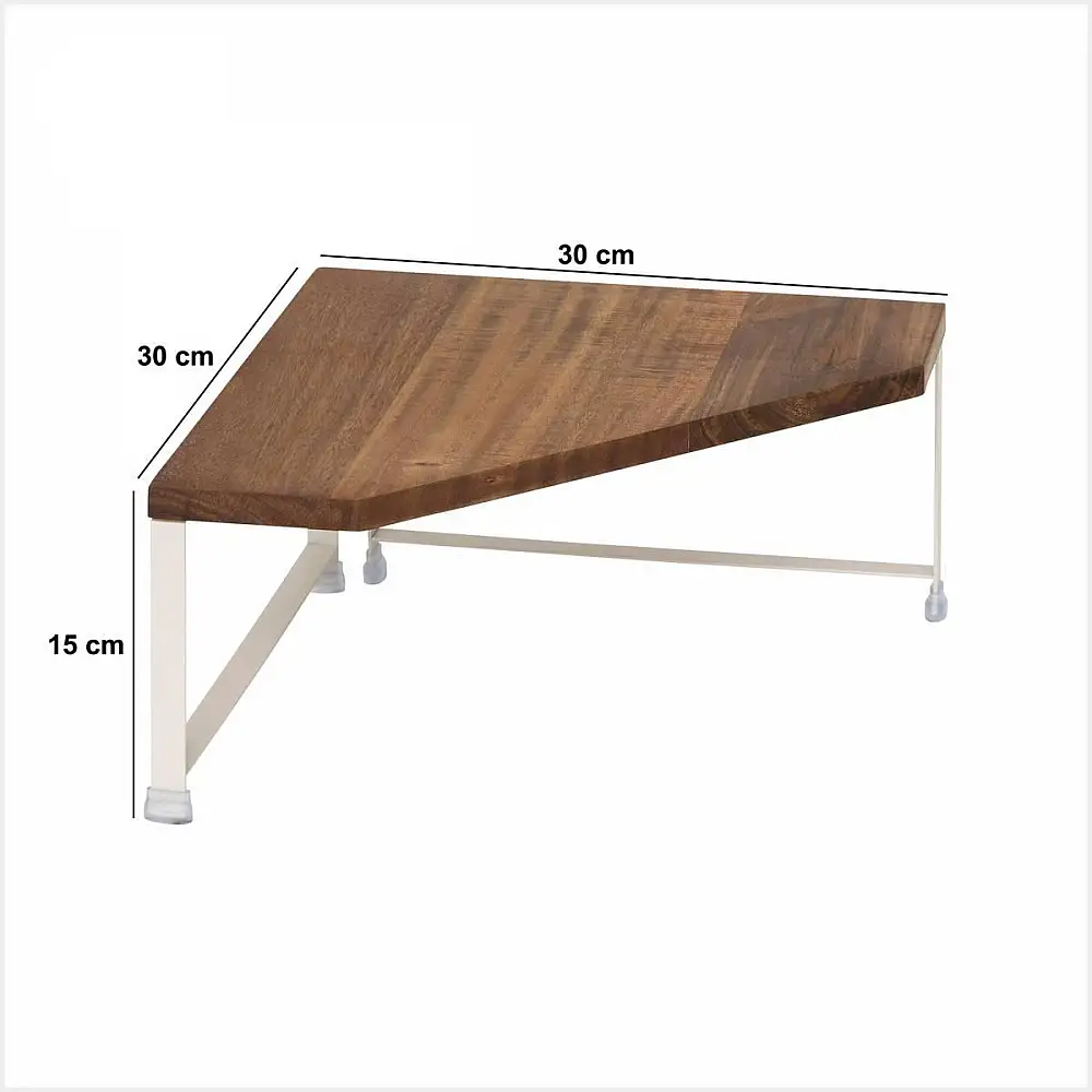 5FIVE Simply smart Γωνιακό Ράφι από Ξύλο Ακακίας και Μεταλλικό Πλαίσιο 30x30x15 cm 190219