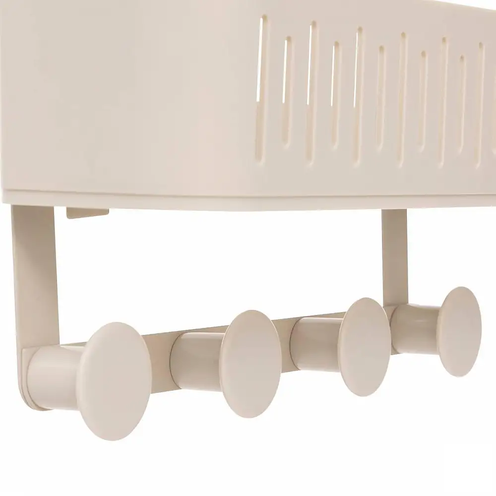 5FIVE Simply smart Οργανωτής Ντους με Άγκιστρα και Θήκη 30x11,5x33,8cm, Μπεζ 213346