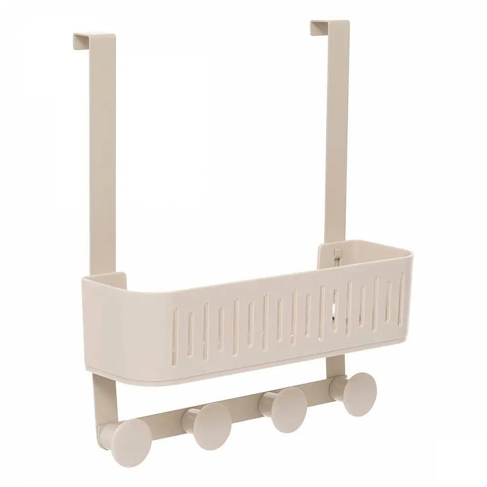 5FIVE Simply smart Οργανωτής Ντους με Άγκιστρα και Θήκη 30x11,5x33,8cm, Μπεζ 213346