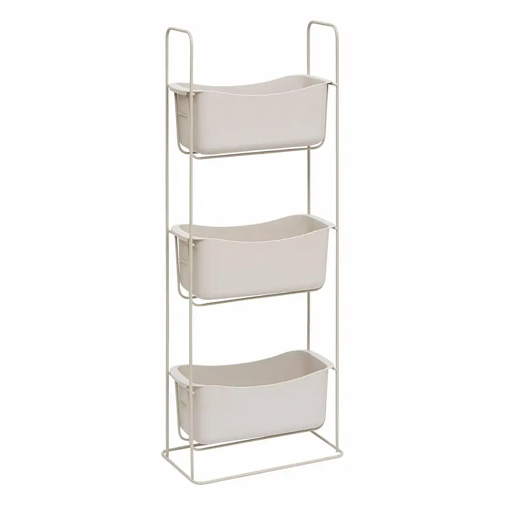 5FIVE Simply smart Ραφιέρα Οργανωτής Ντους 3 Επιπέδων 28.9 × 15.8 × 75.7 cm Μπεζ 213345