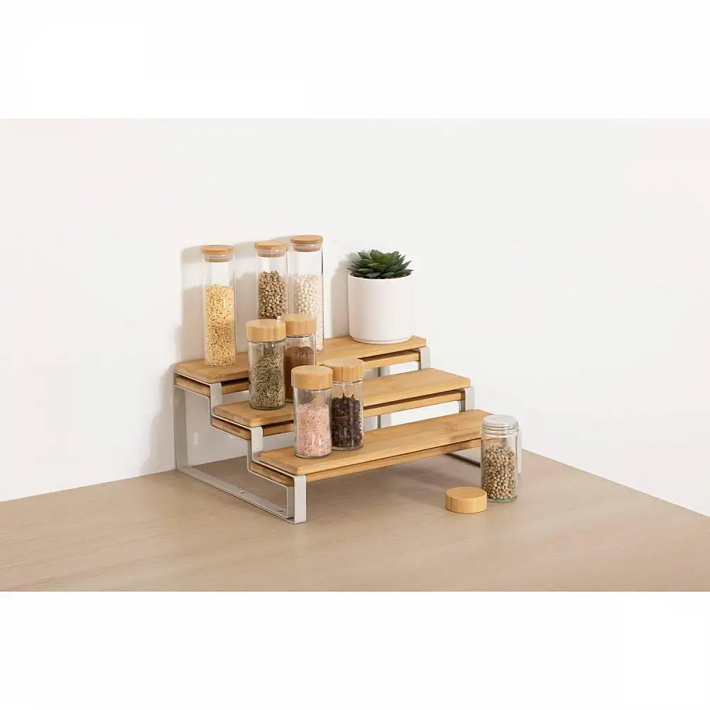5FIVE Simply smart Επεκτάσιμη Ραφιέρα Μπαχαρικών από Ξύλο σε Φυσική Απόχρωση 32 x26 x 13.5 εκ 209281