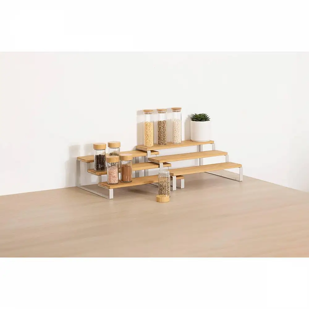 5FIVE Simply smart Επεκτάσιμη Ραφιέρα Μπαχαρικών από Ξύλο σε Φυσική Απόχρωση 32 x26 x 13.5 εκ 209281