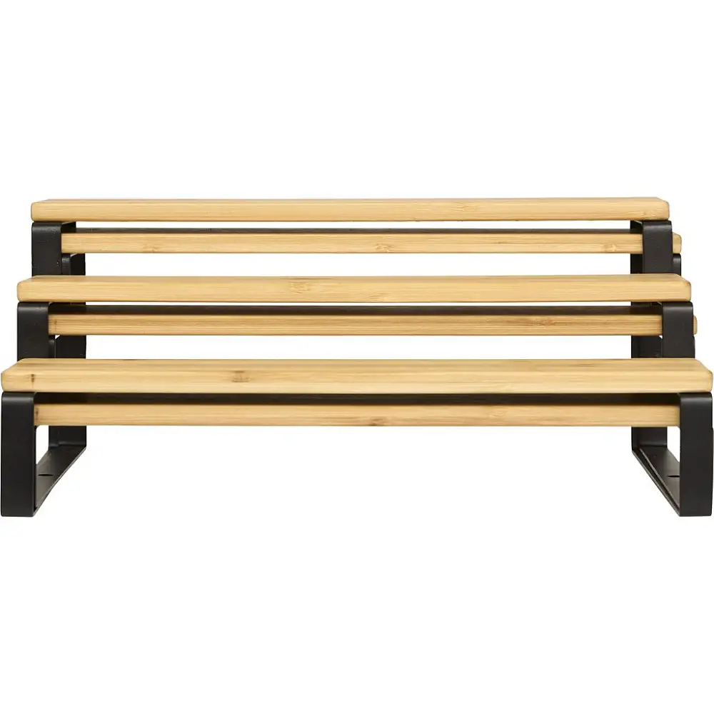 5FIVE Simply smart Επεκτάσιμη Ραφιέρα Μπαχαρικών Δύο Επιπέδων 32 x26 x 13.5 εκ σε Μαύρο Ξύλο 209280