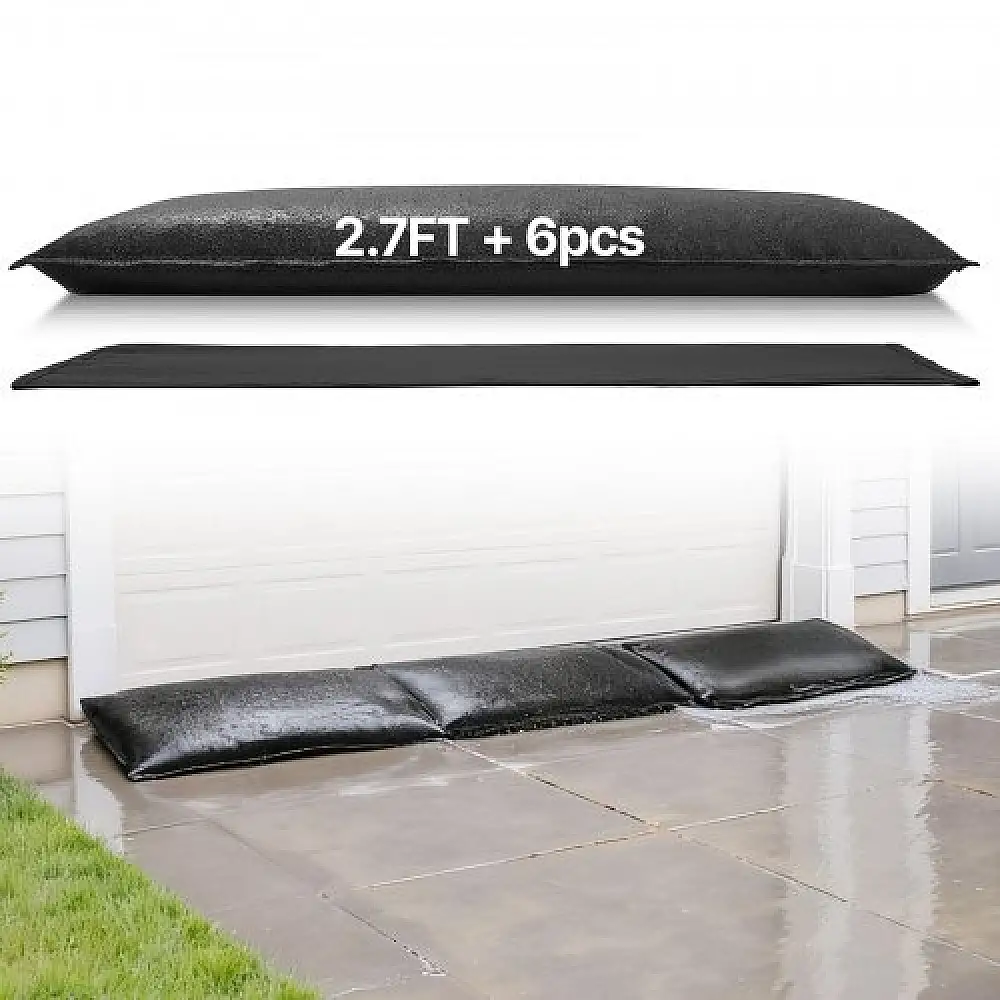 VEVOR Σετ 6 Υδατοενεργοποιούμενες Σακούλες Πλημμύρας, 830 x 430 mm, Επαναχρησιμοποιούμενες, Χωρίς Άμμο, για Προστασία σε Πόρτες, Υπόγεια, Γκαράζ FHPZ6PCS8040ISHWO002V0