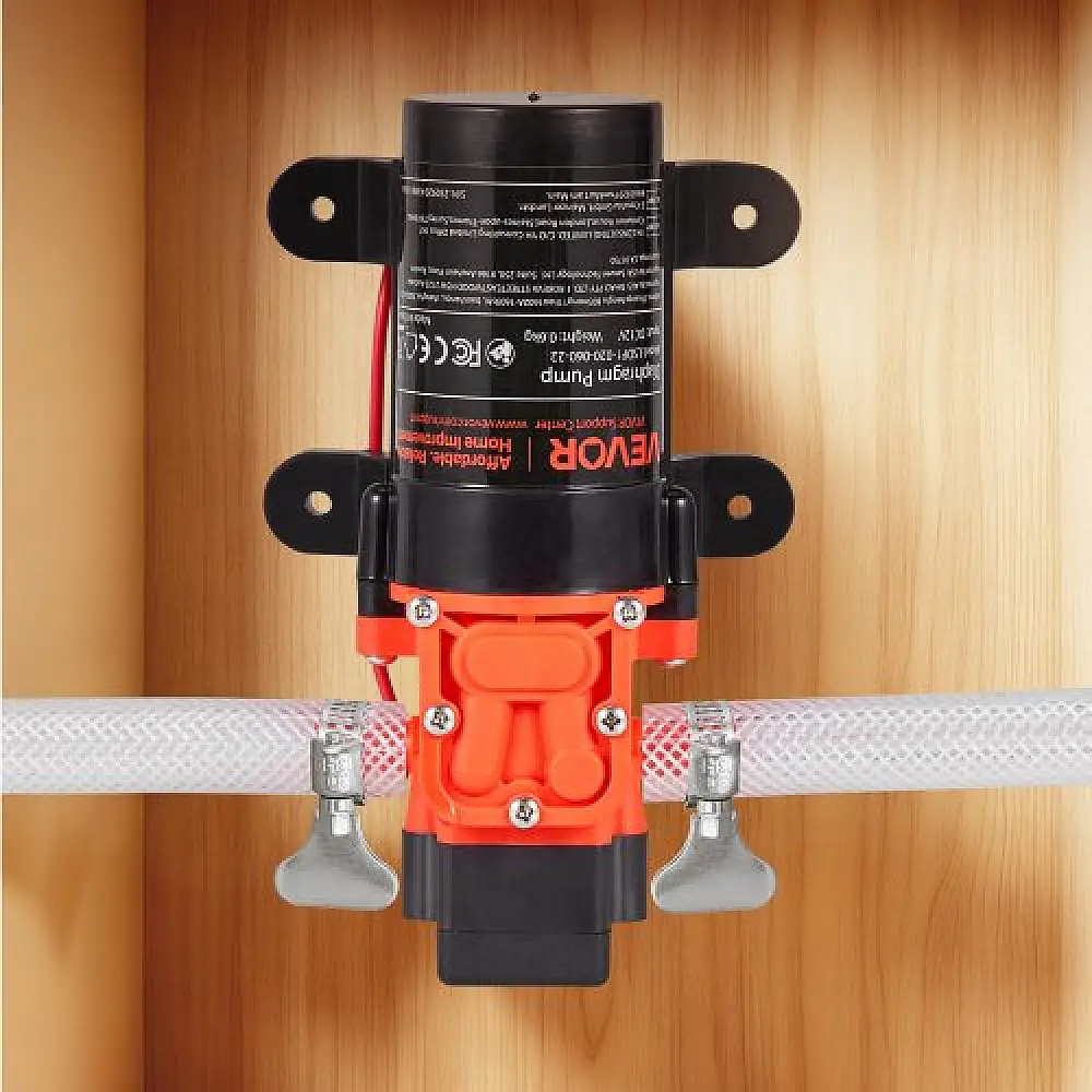 VEVOR Αντλία Νερού 12V DC 1.2 GPM, Αυτοαναρρόφησης, 80 PSI, Αθόρυβη Λειτουργία για Ρεβ, Καραβάνι, Ναυτιλία, Κηπουρική DDGMSBMNX12V9N79Y001V9