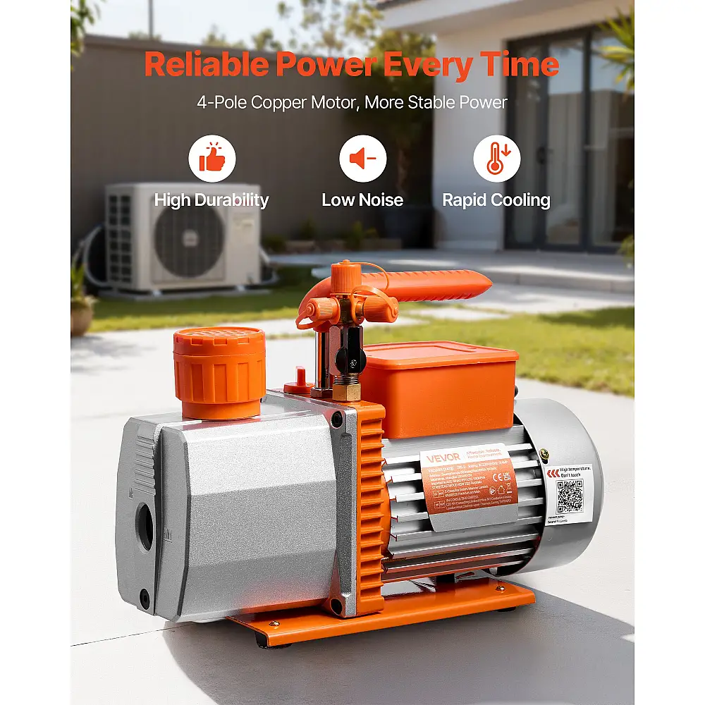 VEVOR Δίδυμη Περιστροφική Αντλία Κενού 7 CFM για Αυτοκίνητα - Συντήρηση Κλιματιστικών XPSZKBSJ34HPI081I001V2