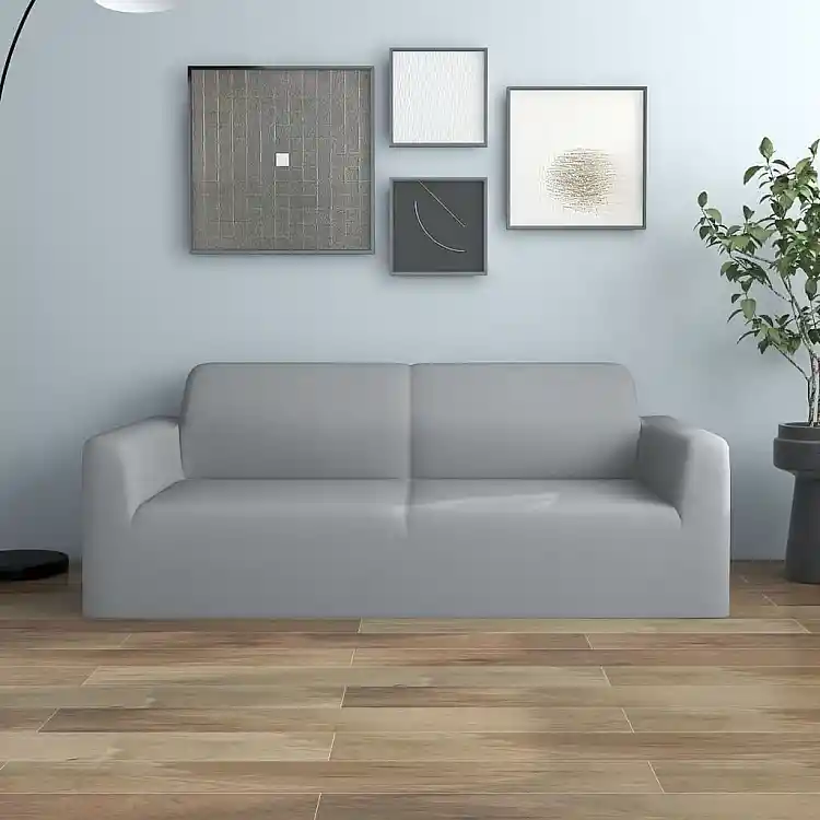 vidaXL Ελαστικό Καλύμμα Διθέσιου Καναπέ σε Γκρι Πολυεστερικό Ύφασμα Τζέρσεϊ 332941