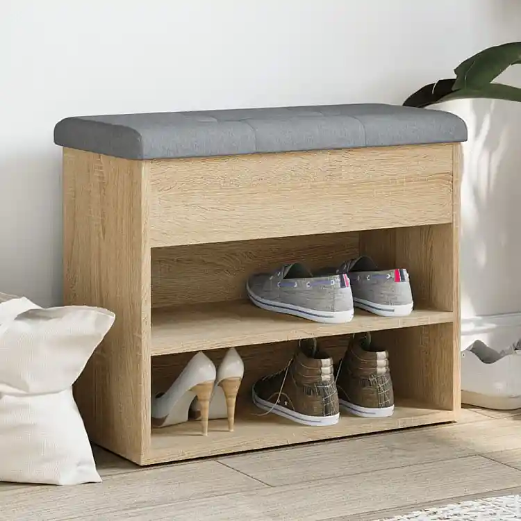 vidaXL Παπουτσοθήκη Sonoma Δρυς 62x32x50 cm από Συνθετικό Ξύλο 835098