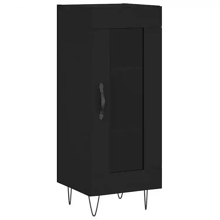 vidaXL Μαύρος Μπουφέ 34,5x34x90 εκ. από Συνθετικό Ξύλο 828789