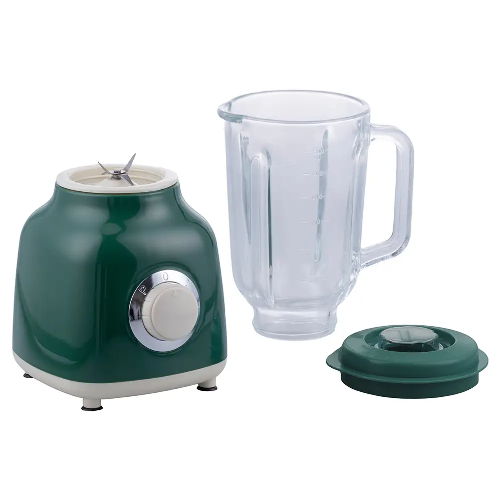 Kooper Πράσινο και Ελεφαντόδοντο Ηλεκτρικό Μπλέντερ με Γυάλινη Ανθεκτική Κανάτα 1,5L, Λεπίδες από Ανοξείδωτο Ατσάλι, 2 Ταχύτητες, 500W - Kooper 5921370