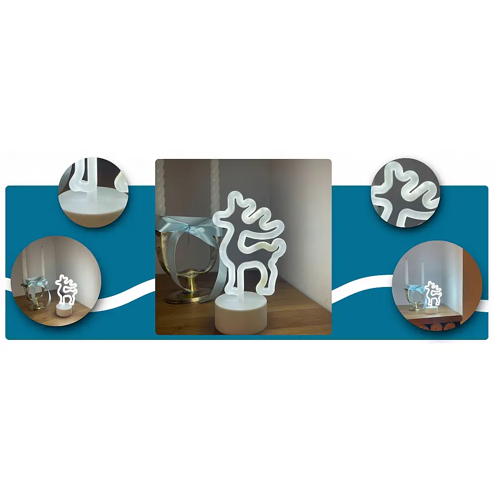 SPM Λάμπα Νυχτός RENIFER σε Σχήμα Τάρανδου για Χριστουγεννιάτικη Διακόσμηση 5908222238247