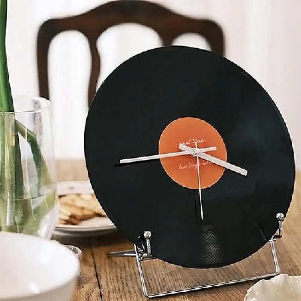 SPM Ρολόι Τοίχου Βινιλίου Αναλογικό Μαύρο 5908222246556