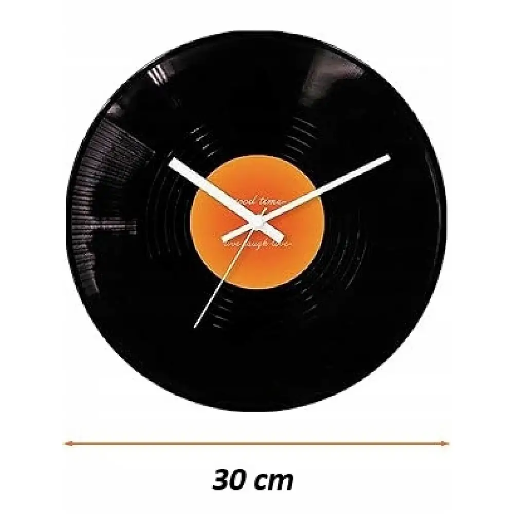 SPM Ρολόι Τοίχου Βινιλίου Αναλογικό Μαύρο 5908222246556