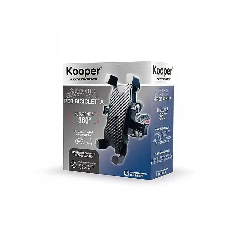 Kooper Ρυθμιζόμενη Μαύρη Βάση Τηλεφώνου για Ποδήλατο ABS Kooper 5920986