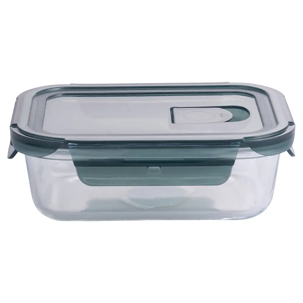 Galileo Ερμητικά κλειστό ορθογώνιο δοχείο 640 ml από γυαλί με καπάκι και κουμπώματα SChef 5924432