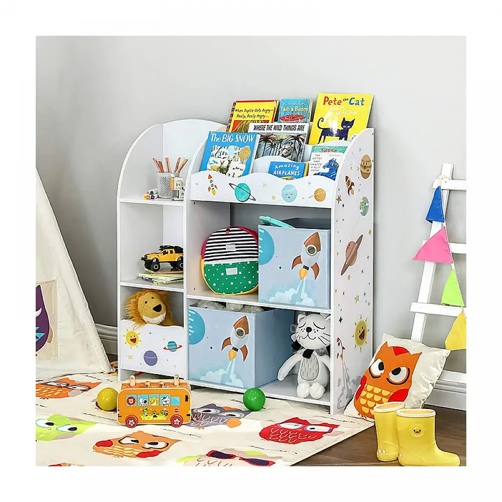 Ξύλινη Παιδική Ραφιέρα 93 x 30 x 100 cm Songmics GKR42WT