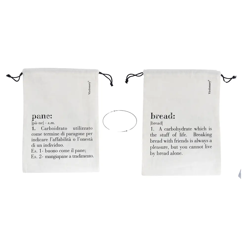 Villa d'Este Home Σακουλάκι Ψωμιού από Βαμβάκι με Διπλής Όψεως Κορδόνι Κλεισίματος στο Χρώμα Ελεφαντόδοντου - Victionary 5922702