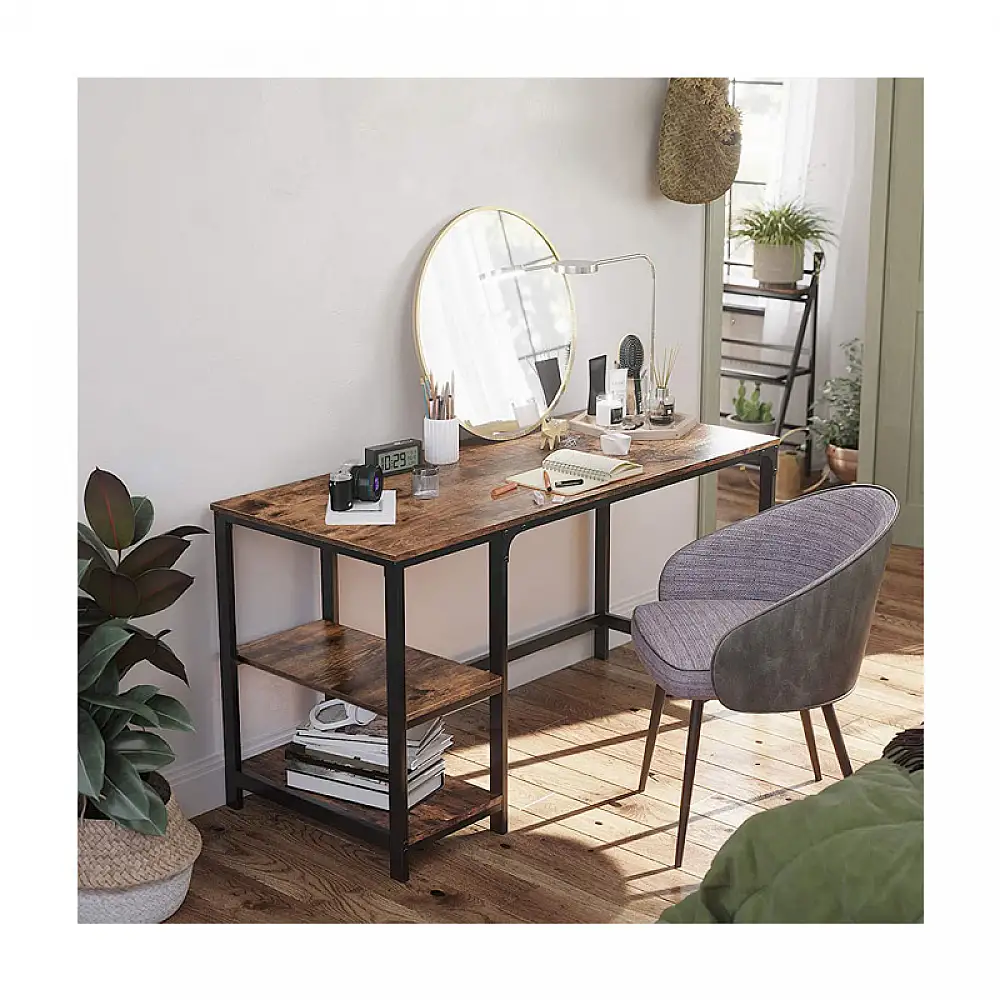 Μεταλλικό Γραφείο με 2 Ράφια 120 x 60 x 75 cm VASAGLE LWD47X