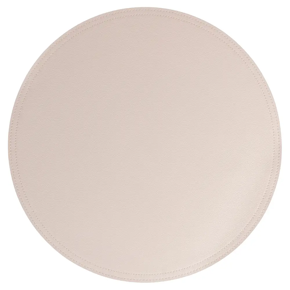 Villa d'Este Home Σετ 6 τμχ Στρογγυλό Διπλής Όψης Σουπλά 39 εκ σε PVC Χρώματος Κρεμ για Εστίαση - Ivory 5921707