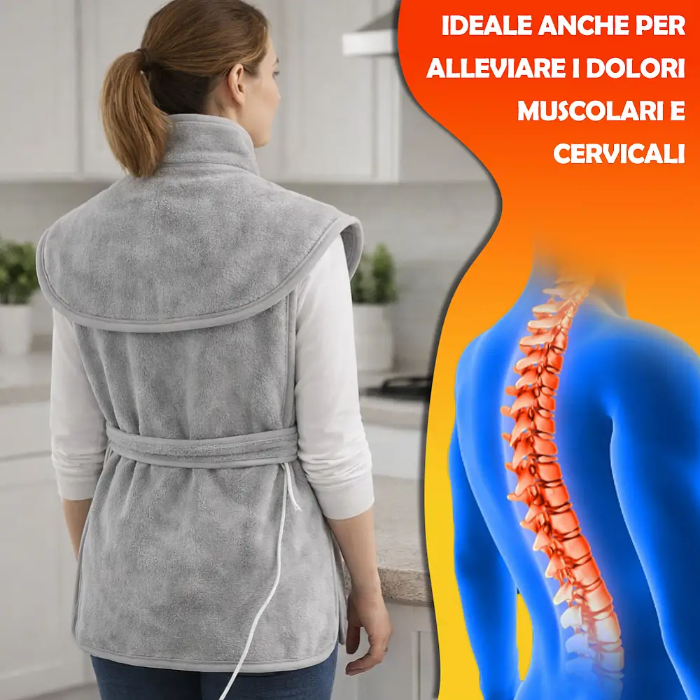 BAKAJI Ηλεκτρική Θερμοφόρα Πλάτης και Αυχένα Mantellina με Χειριστήριο και 4 Επίπεδα Θερμότητας 02001629