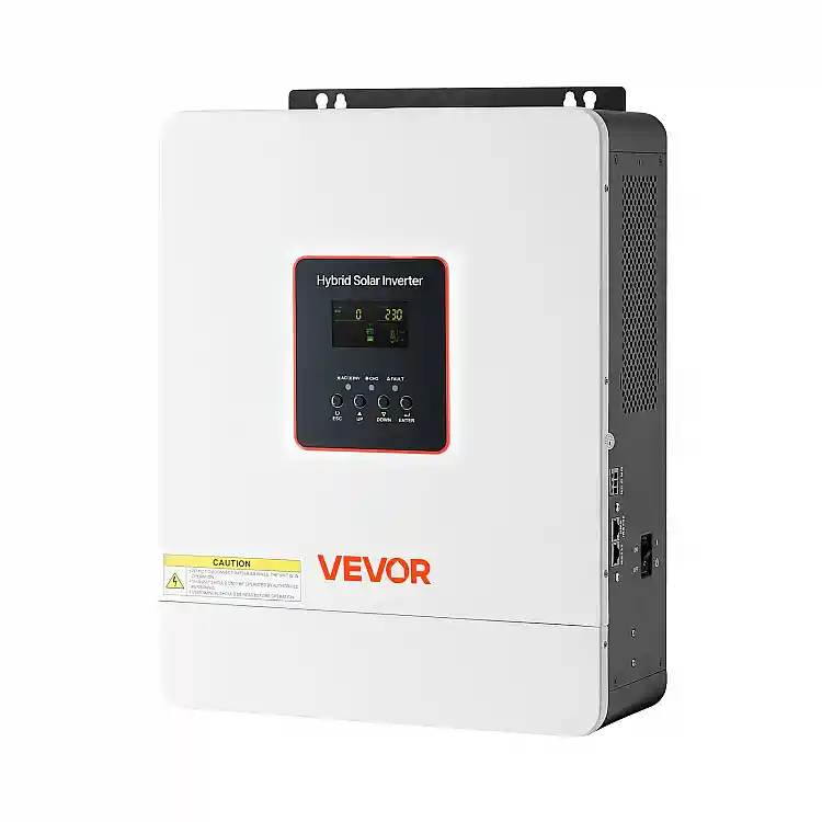 VEVOR 4000W Υβριδικός Ηλιακός Μετατροπέας, 24V DC σε 230V AC, Καθαρό Ημίτονο, Με Ενσωματωμένο 120A MPPT και WiFi, Για Μπαταρίες Μολύβδου & Λιθίου - Εκτός Δικτύου LWNKYTJGP2308WYMP001V7