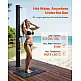 VEVOR Ηλιακό Ντους 35L, Ύψος Νεροχύτη 195cm, Με Δάπεδο & Βρυσάκι, Ρύθμιση Ζεστού/Κρύου Νερού, Αυτοστηριζόμενο, Μαύρο TYNLYQHSPVCLQMMVR001V0