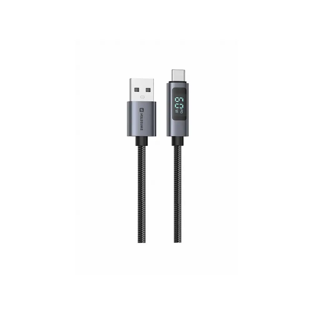 SWISSTEN Καλώδιο LCD USB-A / USB-C 8595217491540