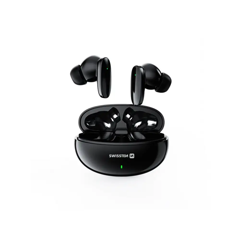 SWISSTEN Ασύρματα Ακουστικά Bluetooth TWS SONIC Μαύρο 8595217488298