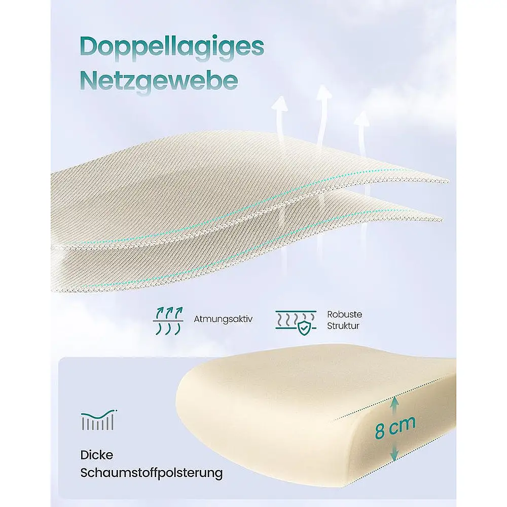 SONGMICS Εργονομική Καρέκλα Γραφείου με Πλέγμα και Αναδιπλούμενα Μπράτσα OBN041L01