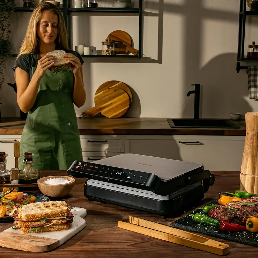 Cecotec Τοστιέρα - Γκριλ Rock'nGrill 2000W PerfectCook με Αποσπώμενες Πλάκες RockStone Κατάλληλες για Πλυντήριο Πιάτων και Άνοιγμα έως 105º CEC-112897