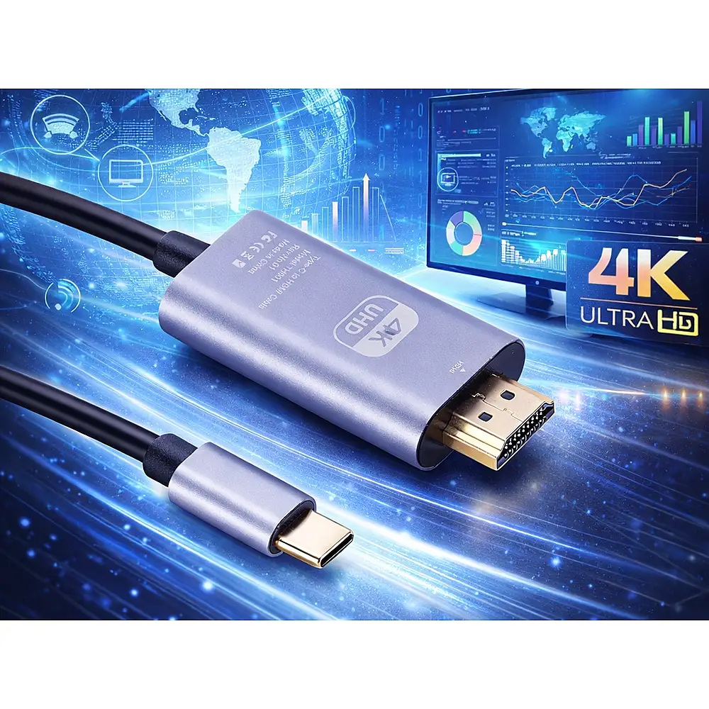 Verk Group Καλώδιο Προσαρμογέα USB-C σε HDMI 4K 1.8m Ιδανικό για Μετάδοση Βίντεο & Ήχου σε Ultra HD! 5907451379639