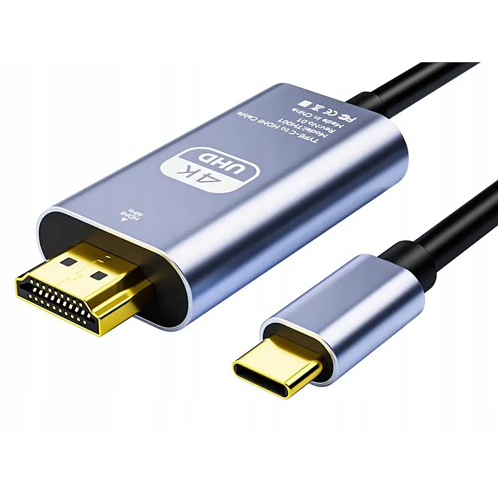Verk Group Καλώδιο Προσαρμογέα USB-C σε HDMI 4K 1.8m Ιδανικό για Μετάδοση Βίντεο & Ήχου σε Ultra HD! 5907451379639
