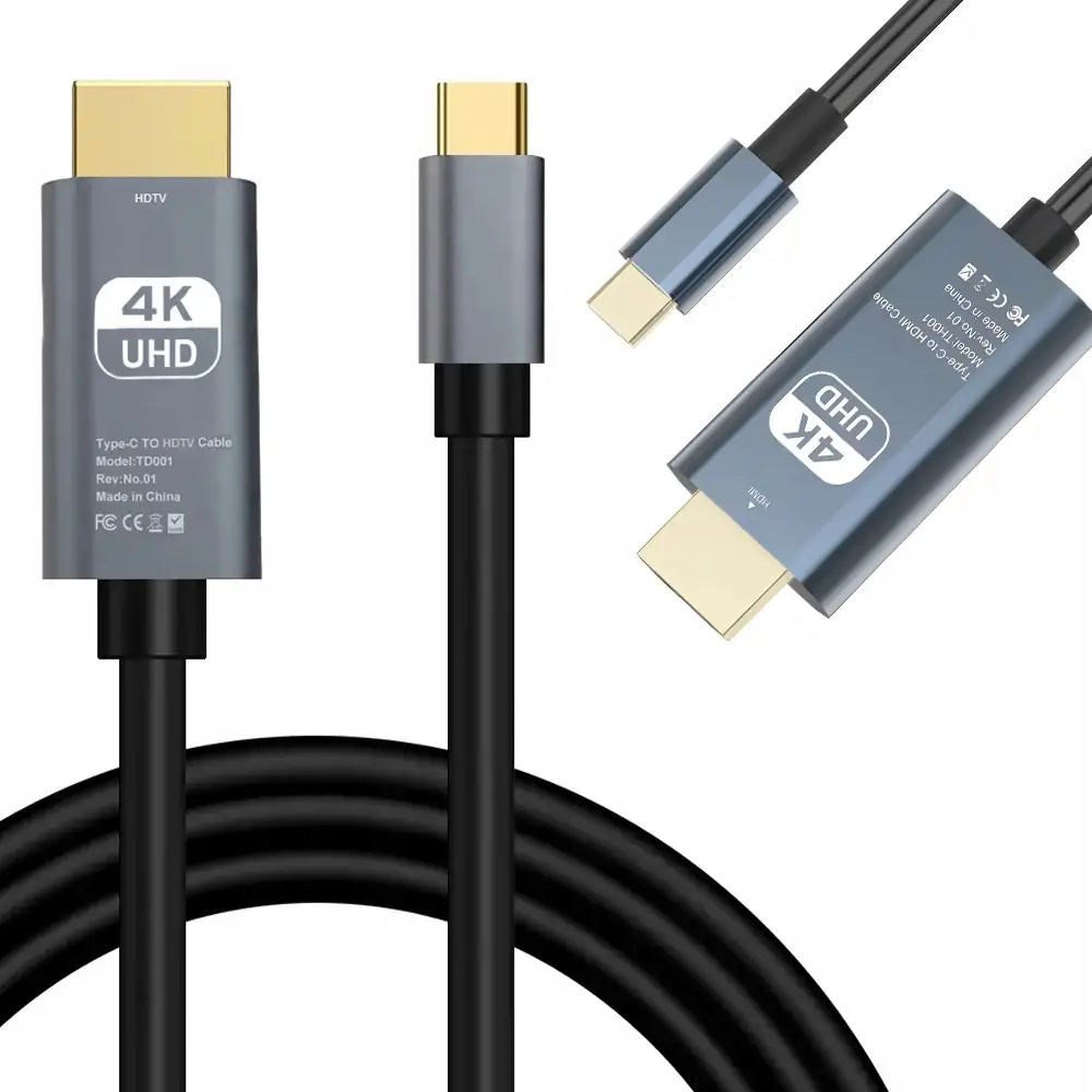 Verk Group Καλώδιο Προσαρμογέα USB-C σε HDMI 4K 1.8m Ιδανικό για Μετάδοση Βίντεο & Ήχου σε Ultra HD! 5907451379639
