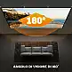 HOMCOM 120" Οθόνη Προβολής 16:9 HD 4K/8K, Πτυσσόμενη και Φορητή, Αντιρυτιδική και Πλενόμενη, Διπλής Όψης, Λευκή 001-025V01WT