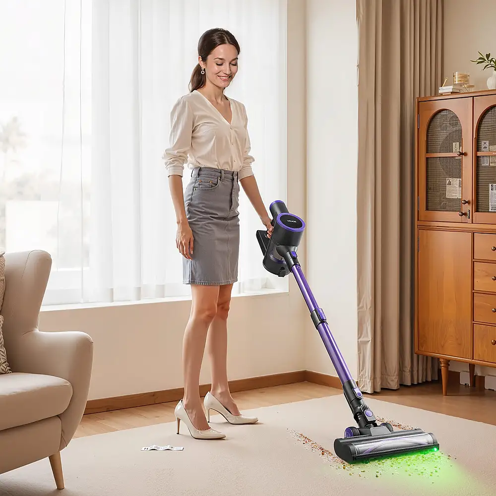 VEVOR Ισχυρή Ασύρματη Σκούπα 25KPa, 35λεπτη Διάρκεια, Ιδανική για Κατοικίδια & Όλα τα Δάπεδα GSXCQWXK150WJLWRQ001V2