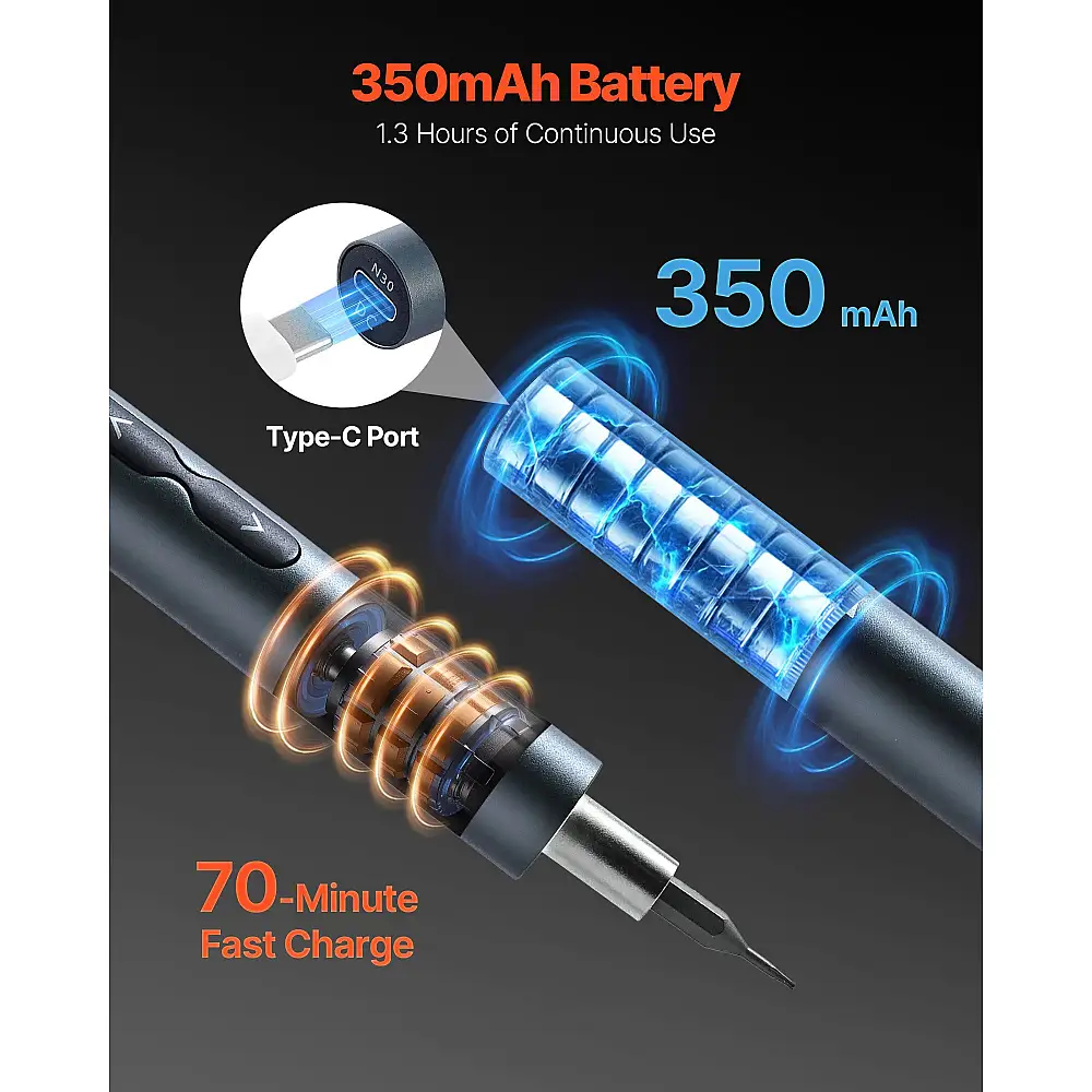 VEVOR Ηλεκτρικό Κατσαβίδι Ακριβείας με 48 Μύτες για Επισκευές Συσκευών DDLSD4V350MAY238C001V9