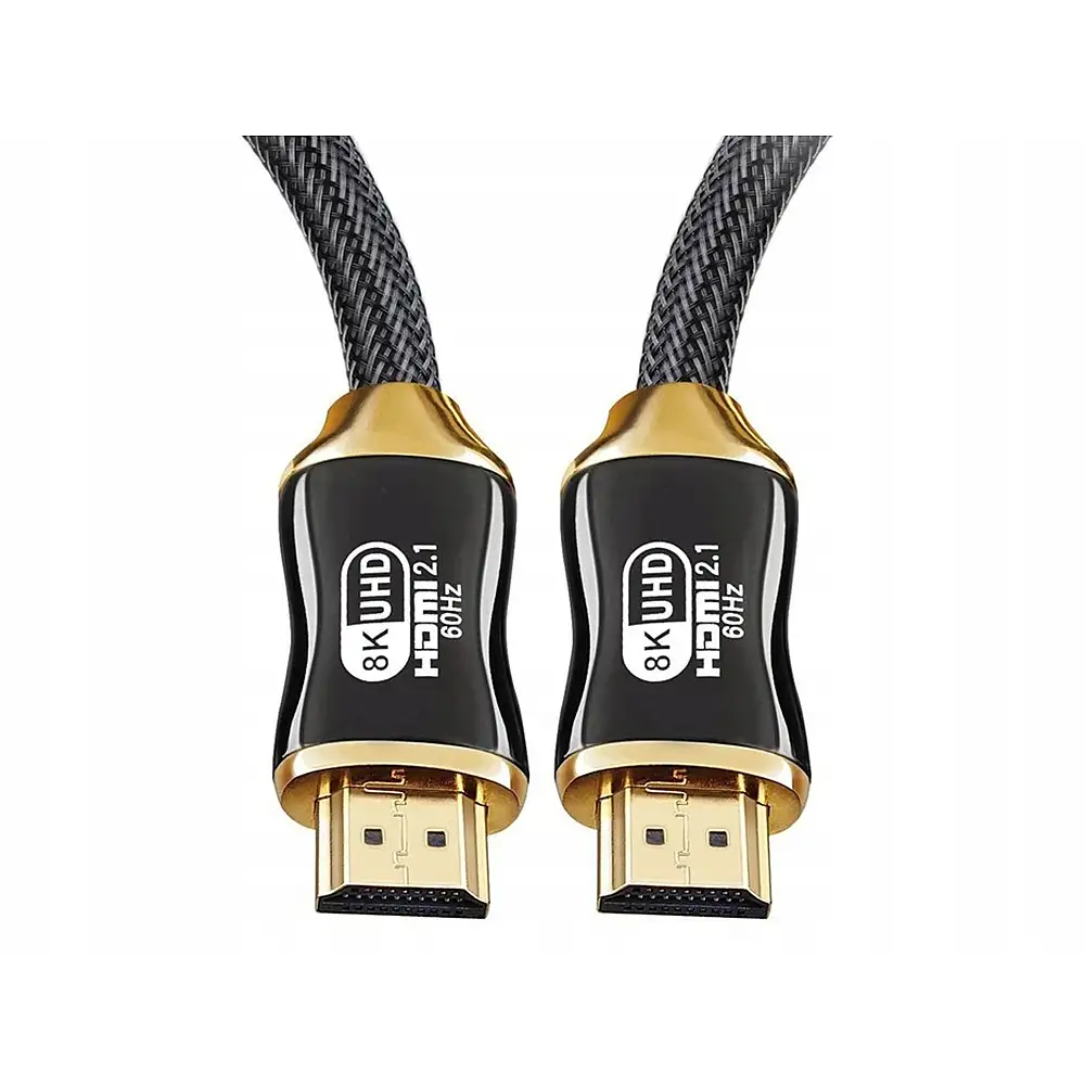 Verk Group HDMI 2.1 Καλώδιο Βίντεο Υπερυψηλής Ταχύτητας 8K 60Hz 4K 120Hz Χρυσό 2μ 5907451352038