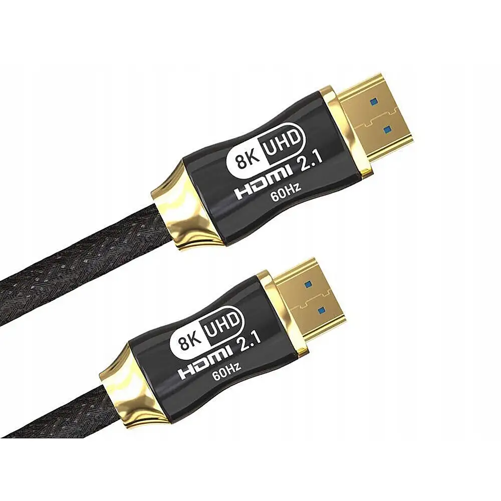 Verk Group HDMI 2.1 Καλώδιο Βίντεο Υπερυψηλής Ταχύτητας 8K 60Hz 4K 120Hz Χρυσό 2μ 5907451352038
