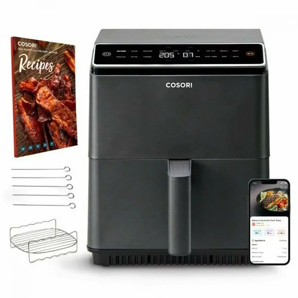 Cosori Φριτέζα Αέρος 6.4lt Dual Blaze Chef Edition Air Fryer 1700W με Wi-Fi Μαύρο CAF-P681S-KEUR