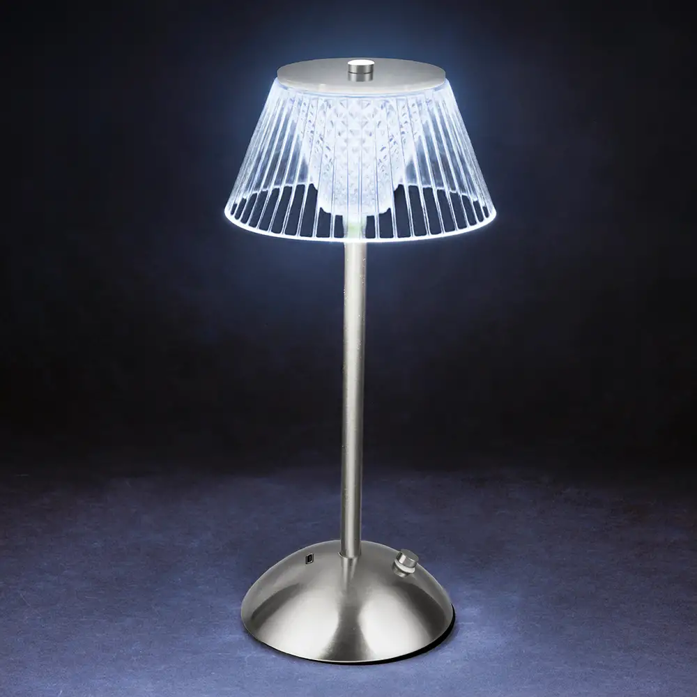 Kooper Ρετρό Επιτραπέζιο Φωτιστικό Αφής Silver 5926063