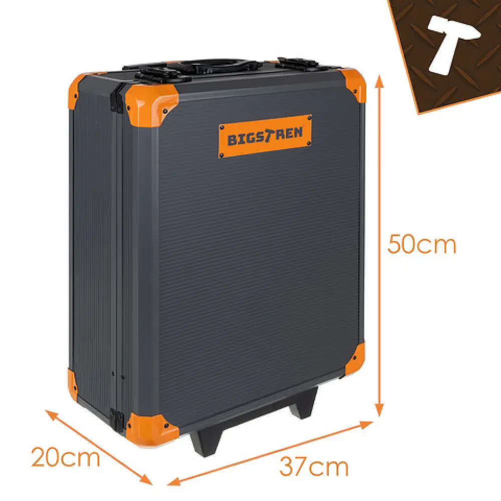 Bigstren Βαλίτσα Εργαλείων 1000 τχμ Γαλλόκλειδα, Υποδοχές, Μύτες XXL σε Αλουμινένια Βαλίτσα με Ρόδες 26510