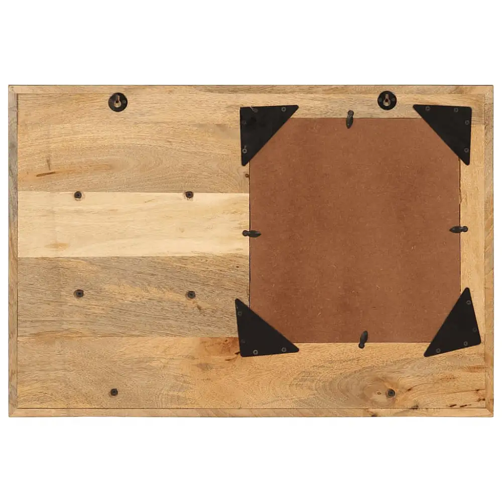 vidaXL Καθρέφτης Μπάνιου από μασίφ ξύλο μάνγκο με αποθηκευτικά ράφια και εντοιχισμένη τοποθέτηση 358578