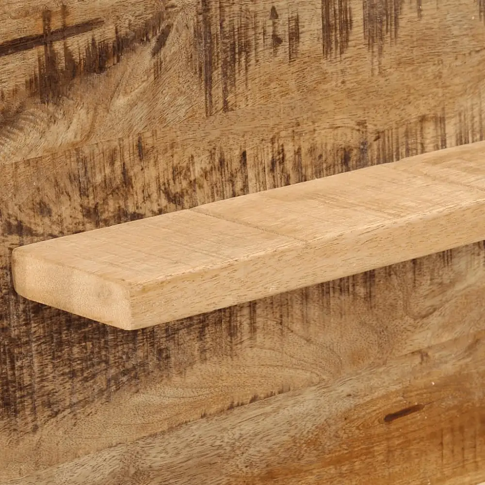 vidaXL Καθρέφτης Μπάνιου από μασίφ ξύλο μάνγκο με αποθηκευτικά ράφια και εντοιχισμένη τοποθέτηση 358578