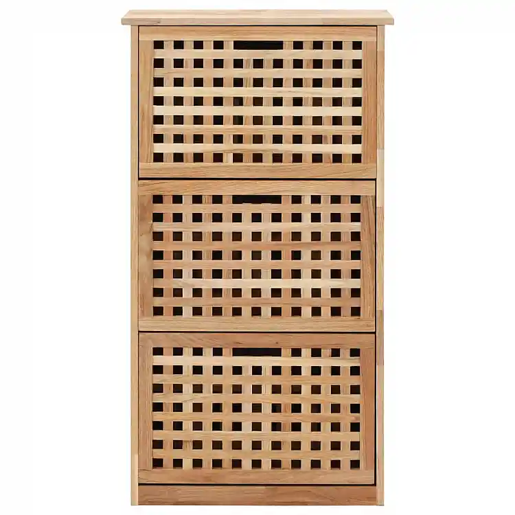 vidaXL Ξύλινη Παπουτσοθήκη με Μοντέρνο Σχέδιο Lattice 55x20x104 cm 247600