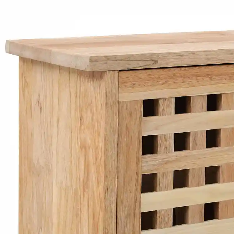 vidaXL Ξύλινη Παπουτσοθήκη με Μοντέρνο Σχέδιο Lattice 55x20x104 cm 247600