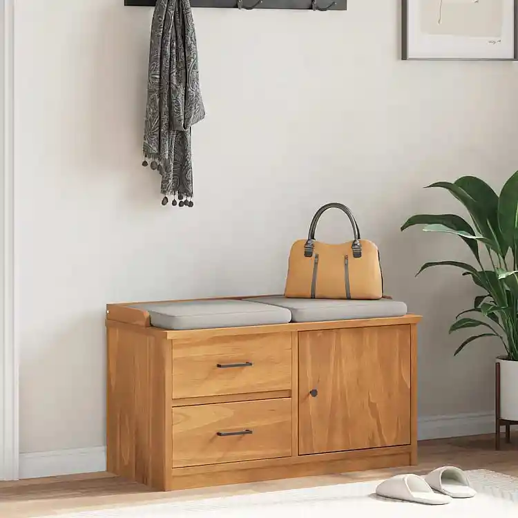 vidaXL Ξύλινος Πάγκος Χωλ SANDNES 87x40x50 cm με Αποθηκευτικό Χώρο 4010463